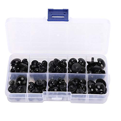 Baxnore Puppenaugen schwarze Plastikhandwerk DIY Kinder Spielzeug Bär Plüsch Tier Spielzeugzubehör Premium -Qualität sicherer haltbarer handgefertigter Handwerksaugen für Stofftie Baxnore Puppenaugen schwarze Plastikhandwerk DIY Kinder Spielzeug Bär Plüsch Tier Spielzeugzubehör Premium -Qualität sicherer haltbarer handgefertigter Handwerksaugen für Stofftie von Baxnore