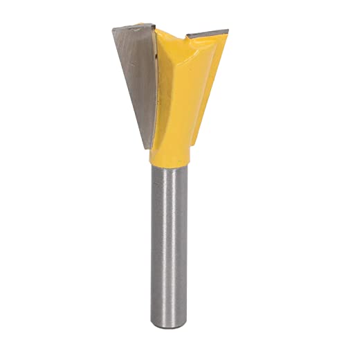 Baxnore Schwalbenschwanz Router Bit 6mm 1/4in Schaft -Schwalbenschwanzform Holzfrüchten scharf effizientes Holzbearbeitungsrouter Bit (6*3/4) von Baxnore