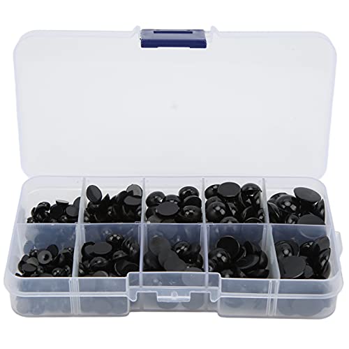 Baxnore Schwarze runde Puppenaugen Multi -Größen Harz flacher Rücken Sicherheitsaugen für DIY -Handwerk Plüschspielzeug Puppen Bären Puppen 360pcs Sortierte Größen Kunststoffharzma Baxnore Schwarze runde Puppenaugen Multi -Größen Harz flacher Rücken Sicherheitsaugen für DIY -Handwerk Plüschspielzeug Puppen Bären Puppen 360pcs Sortierte Größen Kunststoffharzma von Baxnore