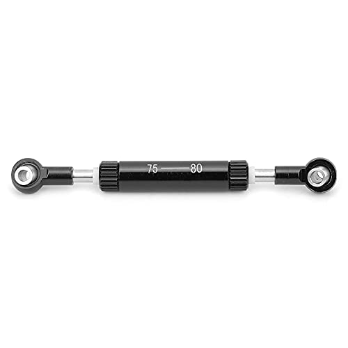 Baxnore Servos Pull Rod Lenkstange RC Autozubehör Hochleistungs-CNC-gefräste Langlebige Aluminium legierung Ersatzteil für SCX10 D90 1/10 Scale Crawler Schwarz 75mm bis 100mm (75-80 mm) von Baxnore