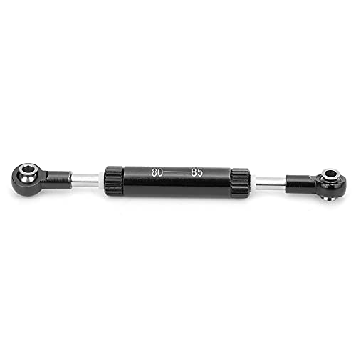 Baxnore Servos Pull Rod Lenkstange RC Autozubehör Hochleistungs-CNC-gefräste Langlebige Aluminium legierung Ersatzteil für SCX10 D90 1/10 Scale Crawler Schwarz 75mm bis 100mm (80-85 mm) von Baxnore