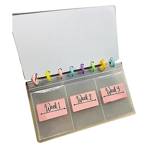 Baxnore Sparbinder mit Umschlägen, Budget -Ordner, wiederverwendbarer Planer für die Aufbewahrung, Journey Organizer mit 5 Taschen von Baxnore
