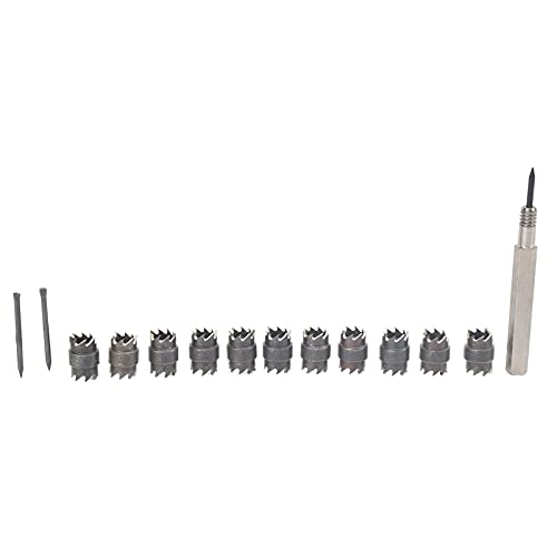 Baxnore Spot-Schweißschneider-Set, 13 Stcs 3/8 im doppelseitigen Bohrwerkzeugkit, elektrische Bohransatz für Edelstahl/Eisen-/Aluminiumblechentfernung von Baxnore