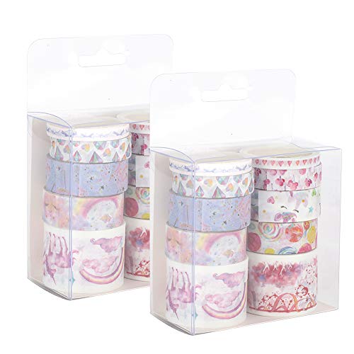 Baxnore Unicorn Design DIY Dekoratives Klebeband Premium Washi Paper Bastelaufkleber lebendige Farben Starker Kleber für Scrapbooking Geschenkpapier Stationery 2 Kisten 20 Rollen 4 Baxnore Unicorn Design DIY Dekoratives Klebeband Premium Washi Paper Bastelaufkleber lebendige Farben Starker Kleber für Scrapbooking Geschenkpapier Stationery 2 Kisten 20 Rollen 4 von Baxnore