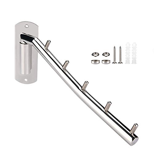 Baxnore Wandmontierte Kleiderbügel Edelstahl, 180 Grad Dreharm -Kleidungs Organizer, platzsparende Trockenstange für Badezimmerschlafzimmerschrank, 38 cm Baxnore Wandmontierte Kleiderbügel Edelstahl, 180 Grad Dreharm -Kleidungs Organizer, platzsparende Trockenstange für Badezimmerschlafzimmerschrank, 38 cm von Baxnore