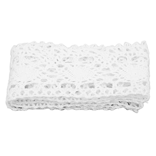 Cotton Lace Trim Ribbon, Net Lace, Sewing Material for Curtain Edging, Clothing Embellishment, Tablecloth Decoration, Wrapping (white) von Baxnore