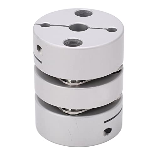 Doppelmembran-Wellenkupplung 40 mm, Motorkupplung aus Aluminiumlegierung und Edelstahl mit Klemmmontage für CNC-Maschinen, Servo-/Schrittmotoren von Baxnore