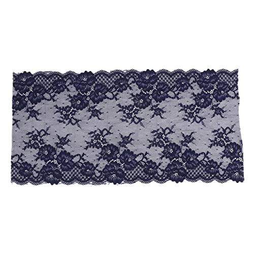 Elastische Nylonspitzenverkleidung, Stretch -Spitzenstoff für Bastelanägen, Haarbänder, Bekleidung Dekoration (Blue) von Baxnore