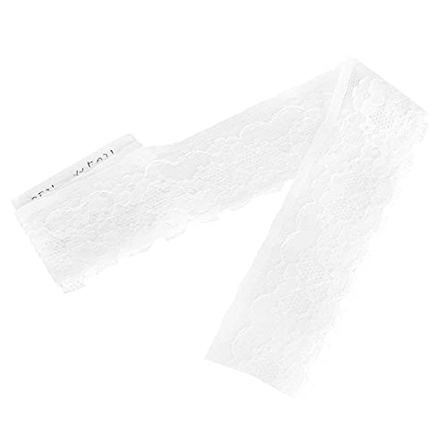 Florales Spitzenband, breiter Nylonbesatz mit Picot-Kante, Näh- und Bastelband für Kleidungsdekor, Wohnaccessoires Florales Spitzenband, breiter Nylonbesatz mit Picot-Kante, Näh- und Bastelband für Kleidungsdekor, Wohnaccessoires von Baxnore