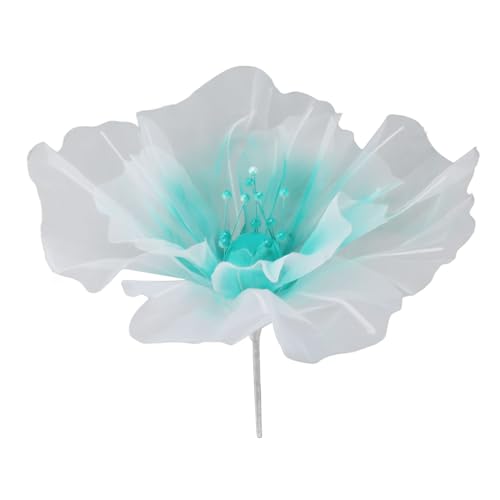 Gaze Blume 19,7 -Zoll -Durchmesser Weiche leuchtende Farben Leichte wiederverwendbare handgefertigte Organza -Blume für Hochzeitsfotografie Familie (Weiß) (Rosenate) (Blau) (Grün) von Baxnore