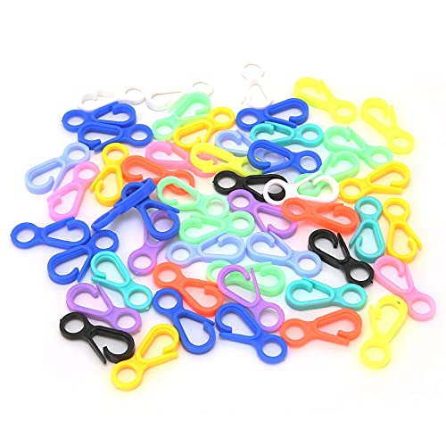 Karabinerverschlüsse aus Kunststoff, niedliche Karabinerhaken für Heimwerker, Schlüsselanhänger, Schmuck, Schlüsselbänder, 50er-Pack, langlebige Clips aus Hartplastik, glatte Karabinerverschlüsse aus Kunststoff, niedliche Karabinerhaken für Heimwerker, Schlüsselanhänger, Schmuck, Schlüsselbänder, 50er-Pack, langlebige Clips aus Hartplastik, glatte von Baxnore