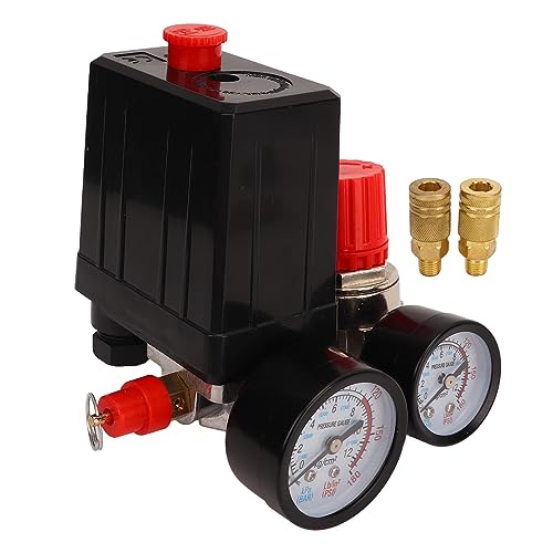 Luftkompressordruckschaltersteuerventil 0‑180psi Schneller Anschluss 3 in 1 für die automatische Steuerung von Baxnore