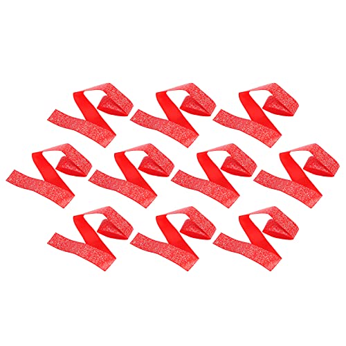 Metallic Glitter Ribbon, Fadenverkleidung, Polyester -Bastelband für Kleidungszubehör, Verpackung, Haarschmuck, glänzende dekorative Zipfel (Red-S1) von Baxnore