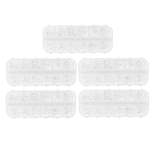 Nagelkunstperlen Kit, Kunststoff halb runde flache Rückenperlen mit Aufbewahrungsbox für Nageldekorationskostümpartys Nagelkunstperlen Kit, Kunststoff halb runde flache Rückenperlen mit Aufbewahrungsbox für Nageldekorationskostümpartys von Baxnore