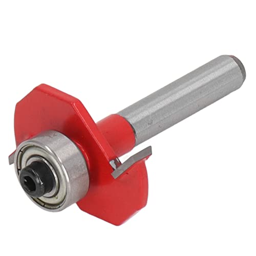 Nutfräser-Fräser, gerade Kanten, Wolframstahl, 1/4-Zoll-Schaft, einstellbare Tiefe, PTFE-beschichtet für präzises Nutenfräsen in Holz (5/32) von Baxnore