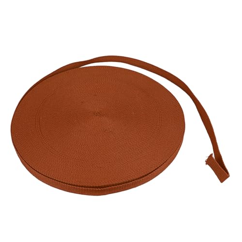 Poly Cotton Webbing, Mediumweight Strap, Thickness for Tote Bags, Craft Sewing, Binding Belt Replacement (Brown) von Baxnore