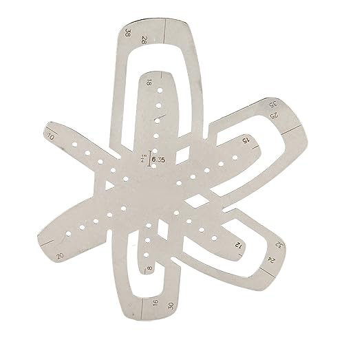 Profession elle Leder-Eck schneide schablone, Edelstahl-Gurt-End vorlage mit Basis, Messwerk zeug für Armbänder Gürtel Profession elle Leder-Eck schneide schablone, Edelstahl-Gurt-End vorlage mit Basis, Messwerk zeug für Armbänder Gürtel von Baxnore