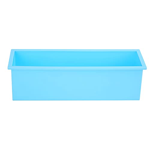 Silikonseife Schimmel Rechteck Rechteck Toast Schimmel DIY -Seife Making -Kit für Haushandwerksliebhaber ungiftiger Lebensmittelqualität Material Pink Sky Blue Purple 1200 ml (Himmelblau) von Baxnore