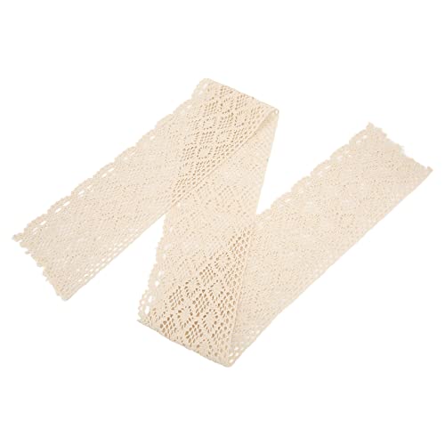 Spitzenband, Baumwollfaden Dekorative Ziehen, Spitze nähen, Kleidungsdekoration, Vorhänge, Hochzeitsfeierhandwerksprojekte (Beige) von Baxnore