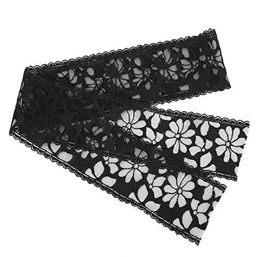 Spitzenband, elastische Nylonverkleidung, dehnbarer Spitze, Blumenwellenmuster für Stirnbänder Hochzeitsdekorationen im Nähen von Handwerkshandwerk Spitzenband, elastische Nylonverkleidung, dehnbarer Spitze, Blumenwellenmuster für Stirnbänder Hochzeitsdekorationen im Nähen von Handwerkshandwerk von Baxnore
