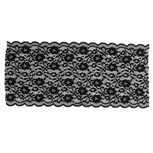 Spitzenstoff, Nylon -Spitzenband, Blumentätigkeit für Hochzeitsdekoration, Partyplanung, Kunsthandwerk, Tischdeckenkanten (Schwarz) von Baxnore
