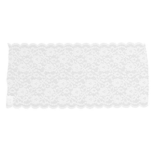 Spitzenstoff, Nylon -Spitzenband, Blumentätigkeit für Hochzeitsdekoration, Partyplanung, Kunsthandwerk, Tischdeckenkanten (Weiß) von Baxnore