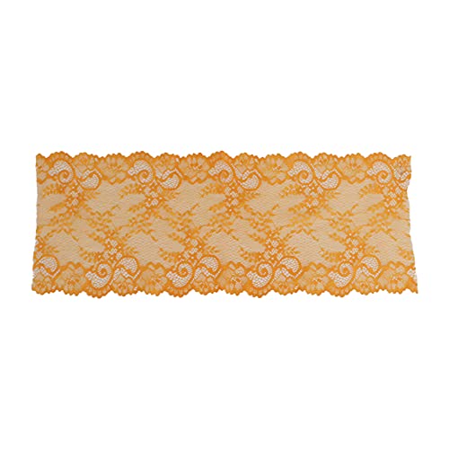 Spitzenverkleidung Ribbon, Polyester dekorative Verkleidung, verdickte elastische Spitze für Kleidungshosen, Hochzeitsspeisevorräte (Golden) von Baxnore