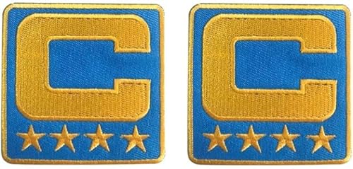 Bayyon Aufnäher, bestickt, Motiv: C-Buchstabe, Captain, zum Aufbügeln oder Aufnähen, 6,3 x 6,3 cm (hellblau) von Bayyon