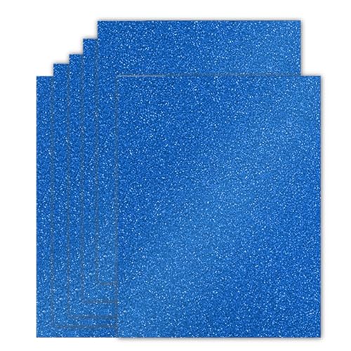 20 Blatt blauer Glitzer-Karton, 21,6 x 27,9 cm, schweres 250 g/m², hochwertiges glitzerndes Kartonpapier für Kartenherstellung, Basteln, Party, Dekoration, Schule, Studentenbedarf (blau) von Bazyrock