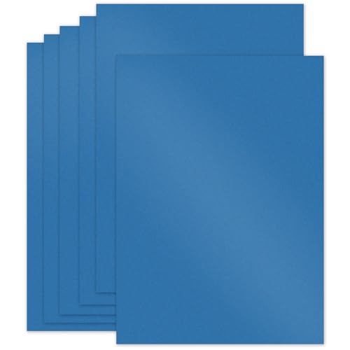 24 Blatt blau schimmernder Karton, 21,6 x 27,9 cm, 250 g/m², doppelseitiger Perlglanz-Karton für selbstgemachte Karten, Grußkarten, Sammelalben, Einladungen, Bastelarbeiten (blau) von Bazyrock