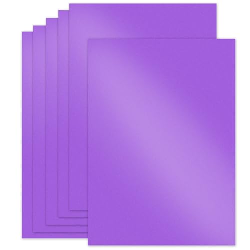 24 Blatt lila schimmernder Karton, 21,6 x 27,9 cm, 250 g/m², doppelseitig, Perlglanz-Karton für selbstgemachte Karten, Grußkarten, Sammelalben, Einladungen, Basteln (lila) von Bazyrock