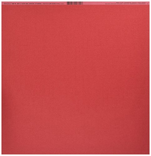 Bazzill Basics Paper Bazzill Basics, Für Scrapbooking, 25 Blatt, Bazzill Red_p Leinwand-Textur Bazzill Red von Artemio
