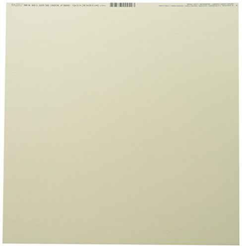 Bazzill Basics 25 Blatt Papier für Scrapbooking Leinwand Struktur, French Vanilla von Bazzill