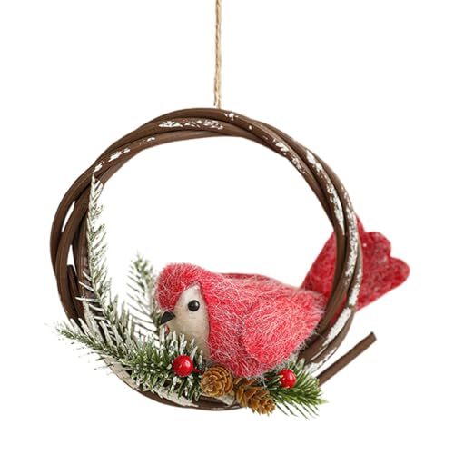 Baumschmuck für Weihnachtsbäume – Anhänger für Weihnachtsbäume aus Strickstoff | Kreative Hängeornamente für Weihnachtsbaum, Vogeldekoration gewebt von Bbbabeslk