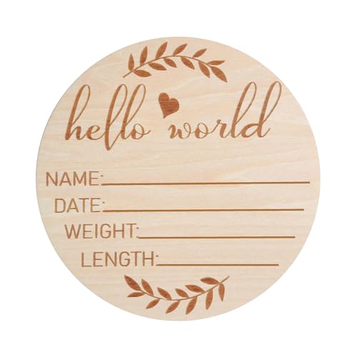 Holzschild für Babywerbung, Baby-Ankündigungsschild | Rundes Holzschild mit Namen für Baby-Kindergarten - Babyschild für Krankenhaus | Geburtszeichen Willkommen Holzschild für Babywerbung, Baby-Ankündigungsschild | Rundes Holzschild mit Namen für Baby-Kindergarten - Babyschild für Krankenhaus | Geburtszeichen Willkommen von Bbbabeslk