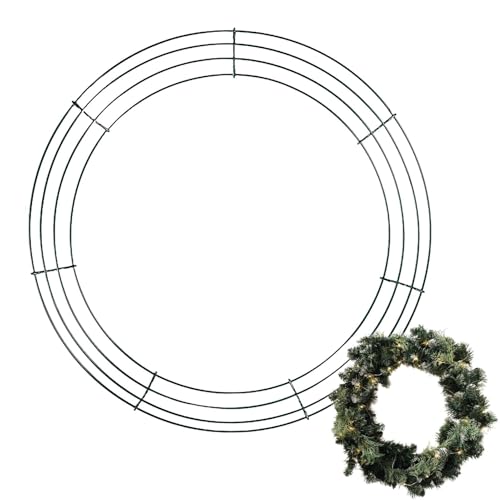 Set zur Herstellung von Kränzen, Rahmen für Bastelarbeiten, runder Kronenrahmen aus Metall, Basis aus Draht, Kronenring aus Metalldraht, Dekorations-Set Set zur Herstellung von Kränzen, Rahmen für Bastelarbeiten, runder Kronenrahmen aus Metall, Basis aus Draht, Kronenring aus Metalldraht, Dekorations-Set von Bbbabeslk