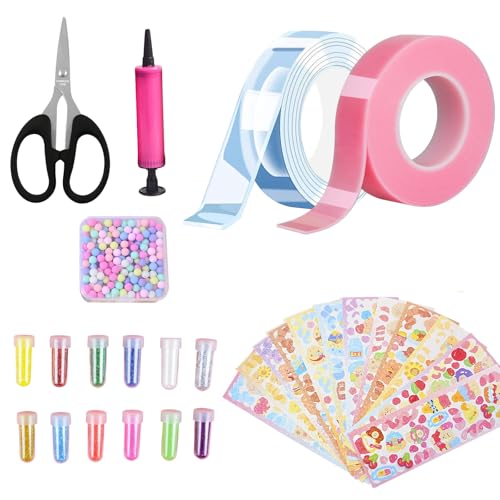 27-Teiliges DIY Kreativ-Set für Kinder und Erwachsene, Ideal für Geschenke und Bastelprojekte, Nano Tape,Nano Tape Bubbles Set,Magie Nano Klebeband,Nanoband Multipurpose 27-Teiliges DIY Kreativ-Set für Kinder und Erwachsene, Ideal für Geschenke und Bastelprojekte, Nano Tape,Nano Tape Bubbles Set,Magie Nano Klebeband,Nanoband Multipurpose von BbiuRer