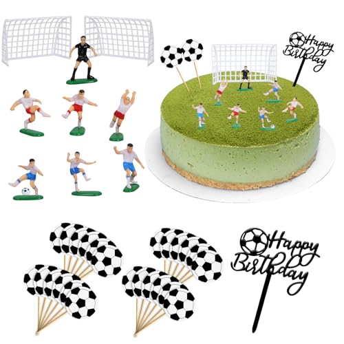 Bcautay 34 Stück Fußball-Kuchenaufsätze, Fußball-Kuchenaufsatz, Fußball-Kuchendekorationen für Jungen, Männer, Vatertag und Fußball-Mottoparty Bcautay 34 Stück Fußball-Kuchenaufsätze, Fußball-Kuchenaufsatz, Fußball-Kuchendekorationen für Jungen, Männer, Vatertag und Fußball-Mottoparty von Bcautay