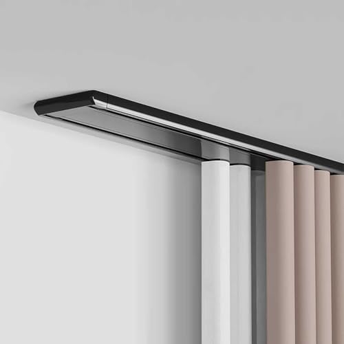 Doppelreihige Vorhangschiene, leise, strapazierfähig, für Vorhänge, Raumteiler für Wohnzimmer, Schlafzimmer, Krankenhaus, einfache Installation, Schwarz, 3,1 m Doppelreihige Vorhangschiene, leise, strapazierfähig, für Vorhänge, Raumteiler für Wohnzimmer, Schlafzimmer, Krankenhaus, einfache Installation, Schwarz, 3,1 m von Bcofo