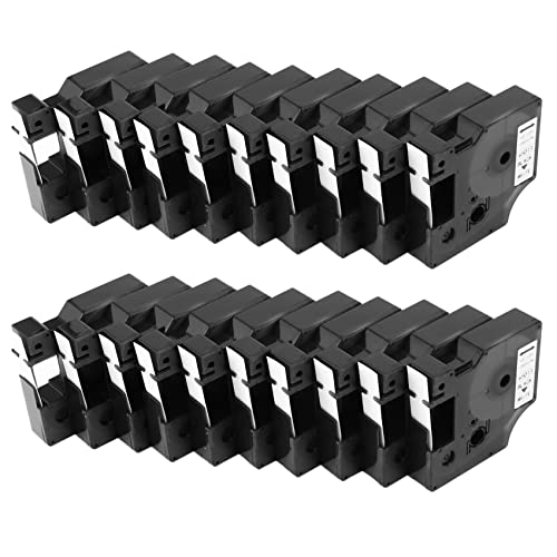 Bcowtte 20 Stück kompatibel für Etikettierer/Band D1 45013 Etikettenbänder schwarz auf von Bcowtte
