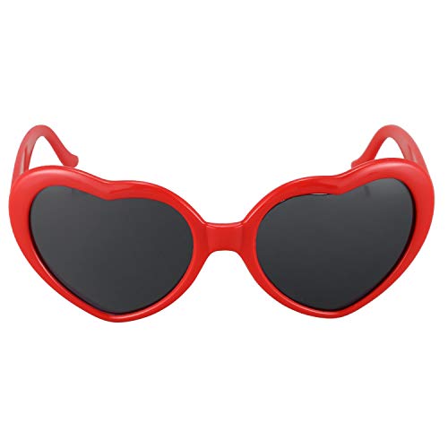 Bcowtte Sonnenbrille, Herzform, für Kostümpartys, Rot von Bcowtte