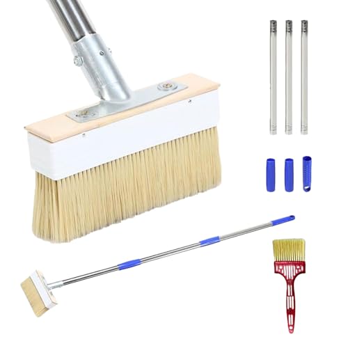 Flächenstreicher, 2M lasurpinsel, Pinsel Holzlasur,Pinselset mit Teleskopstange,Flächenstreicher für Farben, Glas, Wände, Decken, Schuppen und Zäun Flächenstreicher, 2M lasurpinsel, Pinsel Holzlasur,Pinselset mit Teleskopstange,Flächenstreicher für Farben, Glas, Wände, Decken, Schuppen und Zäun von Bcuuozeeing