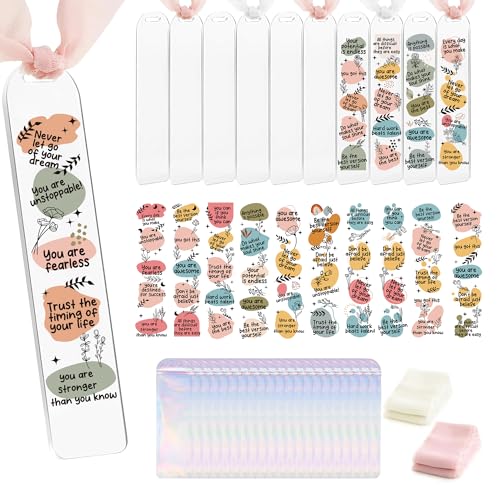 Blanko-Lesezeichen-Aufkleber-Set aus Acryl, 60 Stück, transparent, Bastel-Lesezeichen, Bohemia, inspirierendes Blumen-Thema, UV-DTF-Aufkleber, Bänder, holografische Taschen für Projekte, Dekoration Blanko-Lesezeichen-Aufkleber-Set aus Acryl, 60 Stück, transparent, Bastel-Lesezeichen, Bohemia, inspirierendes Blumen-Thema, UV-DTF-Aufkleber, Bänder, holografische Taschen für Projekte, Dekoration von Bcxiuso