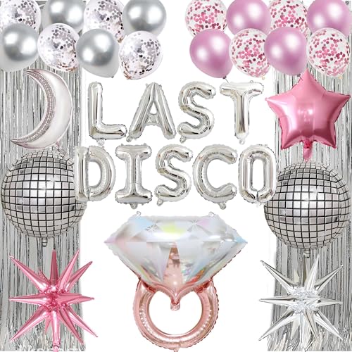 Silberfarbene Luftballons für Junggesellinnenabschiede – 32 Stück Last Rodeo Junggesellinnenabschied Disco Ballon Banner Mamma Mia Junggesellinnenabschied Party Dekorationen Western Cowgirl Party Silberfarbene Luftballons für Junggesellinnenabschiede – 32 Stück Last Rodeo Junggesellinnenabschied Disco Ballon Banner Mamma Mia Junggesellinnenabschied Party Dekorationen Western Cowgirl Party von Bcxiuso