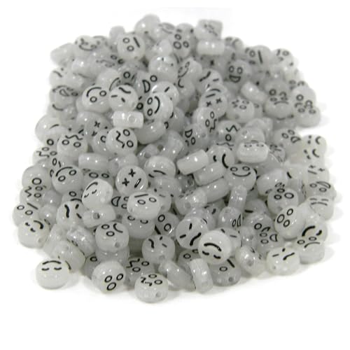 100 Bdbeads grün leuchtende Gesichtsausdrücke: Lächeln, verrückt, traurig, ängstlich, leuchten im Dunkeln, 7 mm große Münzperlen 100 Bdbeads grün leuchtende Gesichtsausdrücke: Lächeln, verrückt, traurig, ängstlich, leuchten im Dunkeln, 7 mm große Münzperlen von Bdbeads