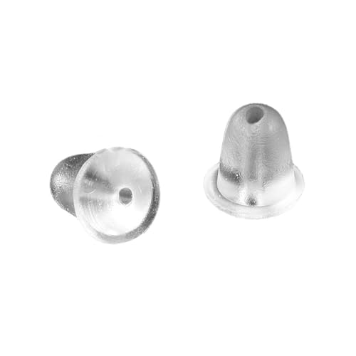100 Bdbeads transparente hypoallergene weiche Kunststoff-Ohrring-Verschlüsse Ersatz für Stecker und Ohrstecker von Bdbeads