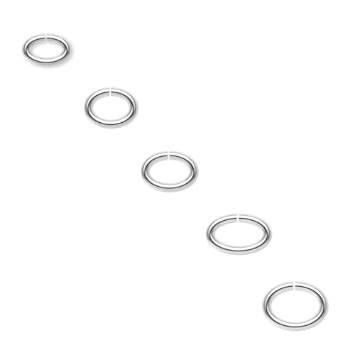 100 ovale, versilberte Ringe zum Verbinden und Verbinden von Schmuck, 18 Gauge, 1 mm dick, 8 mm x 6 mm 100 ovale, versilberte Ringe zum Verbinden und Verbinden von Schmuck, 18 Gauge, 1 mm dick, 8 mm x 6 mm von Bdbeads