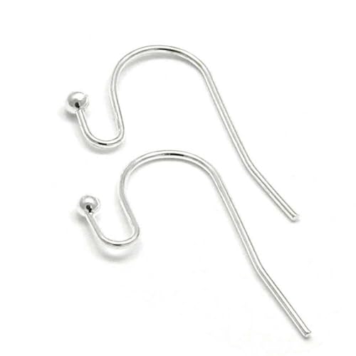 30 ausgefallene Fischhaken, kleine Haken, Ohrringe, Schmuckherstellung, mit offener Kugelschlaufe, versilbertes Messing von Bdbeads
