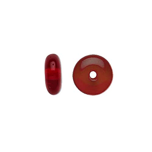 50 kleine 4 mm runde 2,5 mm dicke tschechische Glasperlen, flache Rondelle-Abstandshalter, lose Perlen für Schmuck, Rubinrot 50 kleine 4 mm runde 2,5 mm dicke tschechische Glasperlen, flache Rondelle-Abstandshalter, lose Perlen für Schmuck, Rubinrot von Bdbeads