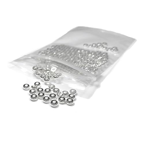 BdBeads 4 mm x 1,5 mm silberne flache Abstandshalter-Perlen, Heishi-Rondelle-Scheibenform, 30 Stück, beschichtetes Messing BdBeads 4 mm x 1,5 mm silberne flache Abstandshalter-Perlen, Heishi-Rondelle-Scheibenform, 30 Stück, beschichtetes Messing von Bdbeads